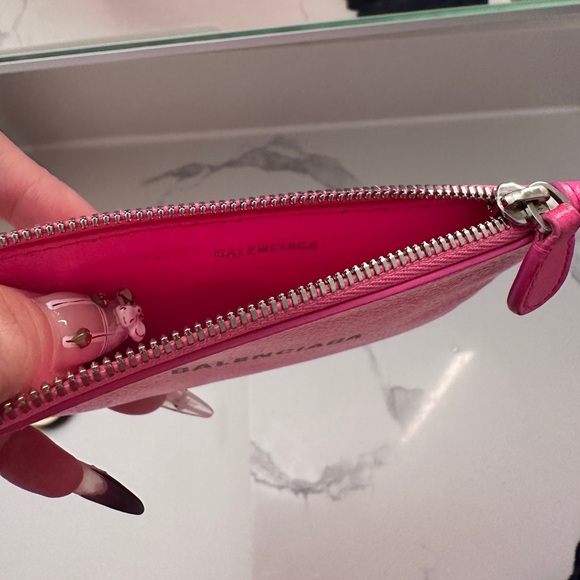 rare balenciaga logo print zip cardholder - Picture 5 of 10